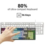 HXSJ V600 96-key RGB Backlit Dual-color Injection-molded Wired Gaming Keyboard - Image 3