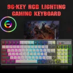 HXSJ V600 96-key RGB Backlit Dual-color Injection-molded Wired Gaming Keyboard - Image 6