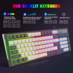 HXSJ V600 96-key RGB Backlit Dual-color Injection-molded Wired Gaming Keyboard - Image 7