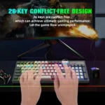 HXSJ V600 96-key RGB Backlit Dual-color Injection-molded Wired Gaming Keyboard - Image 8
