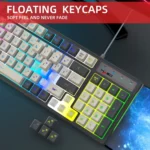 HXSJ V600 96-key RGB Backlit Dual-color Injection-molded Wired Gaming Keyboard - Image 9