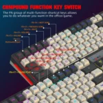HXSJ V600 96-key RGB Backlit Dual-color Injection-molded Wired Gaming Keyboard - Image 10
