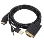 VGA to HDMI Adapter Cable with Audio Band Power Supply, Length: 1.8m - Image 2