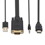 VGA to HDMI Adapter Cable with Audio Band Power Supply, Length: 1.8m - Image 4