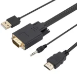 VGA to HDMI Adapter Cable with Audio Band Power Supply, Length: 1.8m - Image 5