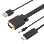 VGA to DisplayPort Adapter Cable with Audio Band Power Supply, Length: 1.8m - Image 5