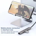 USB-C / Type-C to 3.5mm + 2USB + Type-C HUB Docking Station - Image 6