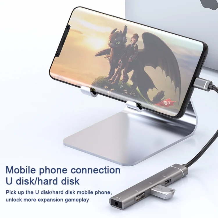 EDA003916101_B5.webp USB-C / Type-C to 3.5mm + 2USB + Type-C HUB Docking Station - Image 6