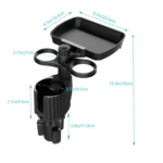 Car Drink Water Cup Holder 360 Degree Rotating Dinner Plate - Image 4