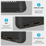 NK-H31 8K 3 in 1 Out HDMI Switcher for Xbox PS4 PS5 Roku UHD TV Monitor Projector - Image 5