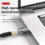 120W Type-C Female to USB 3.0 Male Zinc Alloy Straight Adapter - Image 2