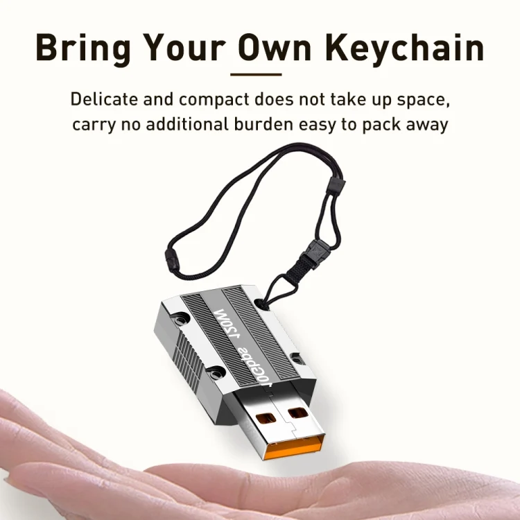 EDA004258701A_5.webp 120W Type-C Female to USB 3.0 Male Zinc Alloy Straight Adapter - Image 6