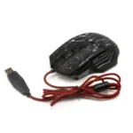 HXSJ A874 7-keys Flowing Water Crack Colorful Luminous Wired Gaming Mouse - Image 3