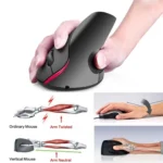 HXSJ A889 6 Keys 2400DPI 2.4GHz Vertical Wireless Mouse Rechargeable - Image 5