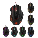 HXSJ A907 7 Keys Colorful Luminous 7D Wired Gaming Mouse - Image 2