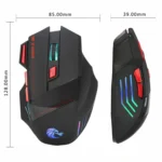 HXSJ A907 7 Keys Colorful Luminous 7D Wired Gaming Mouse - Image 4
