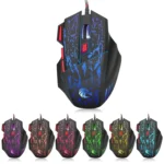 HXSJ H300 7 Keys Flowing Water Crack Colorful Luminous Wired Gaming Mouse - Image 2