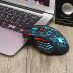 HXSJ H300 7 Keys Flowing Water Crack Colorful Luminous Wired Gaming Mouse - Image 7