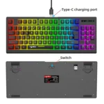 HXSJ L100 87 Keys RGB Backlit Film 2.4G Wireless Keyboard - Image 2