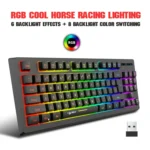 HXSJ L100 87 Keys RGB Backlit Film 2.4G Wireless Keyboard - Image 5