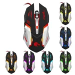 HXSJ S100 6 Keys Colorful Luminous Wired Gaming Mouse - Image 2