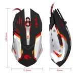 HXSJ S100 6 Keys Colorful Luminous Wired Gaming Mouse - Image 3