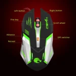 HXSJ S100 6 Keys Colorful Luminous Wired Gaming Mouse - Image 6