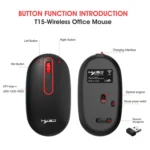 HXSJ T15 2.4GHz 4 Keys Wireless Mute Mouse - Image 5