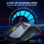 HXSJ X600 6 Keys RGB Luminous Macro Programming Wired Gaming Mouse - Image 8