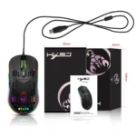 HXSJ X600 6 Keys RGB Luminous Macro Programming Wired Gaming Mouse - Image 9