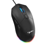 HXSJ X300 7200DPI RGB Backlight Interchangeable Back Cover Hole Gaming Wired Mouse - Image 2