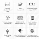 ZX03 Windows 11 Mini PC, Intel Twin Lake N150, Support Dual HDMI Output - Image 4