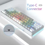 AULA F3261 Type-C Wired Hot Swappable 61 Keys RGB Mechanical Keyboard - Image 5