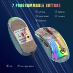 X400 7 Keys Transparent RGB Wired Gaming Mouse - Image 6