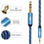 EMK 3.5mm Jack Male to 6.35mm Jack Male Gold Plated Connector Nylon Braid AUX Cable for Computer / X-BOX / PS3 / CD / DVD - Image 4