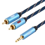 EMK 3.5mm Jack Male to 2 x RCA Male Gold Plated Connector Speaker Audio Cable - Image 2