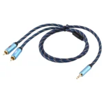 EMK 3.5mm Jack Male to 2 x RCA Male Gold Plated Connector Speaker Audio Cable - Image 4