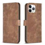 Plaid Embossed Leather Phone Case
