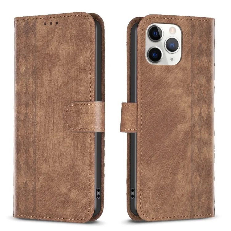 EDA004677712A.webp Plaid Embossed Leather Phone Case - Image 1