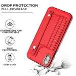 Shockproof Leather Phone Case with Wrist Strap - Image 3