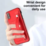 Shockproof Leather Phone Case with Wrist Strap - Image 5