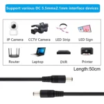 DC Power Plug 5.5 x 2.1mm Male to Male Adapter Connector Cable - Image 5