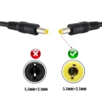 DC Power Plug 5.5 x 2.5mm Male to Male Adapter Connector Cable - Image 5
