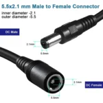 5.5 x 2.1mm Female to Male DC Power Extension Cable - Image 6