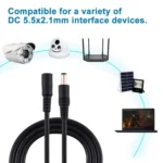 5.5 x 2.1mm Female to Male DC Power Extension Cable - Image 7