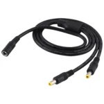5.5 x 2.5mm 1 to 2 Female to Male Plug DC Power Splitter Adapter Power Cable, Cable Length: 70cm - Image 2