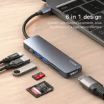 Yesido HB11 6 in 1 USB-C / Type-C Ports Multifunctional Docking Station HUB Adapter - Image 3