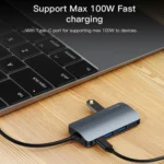 Yesido HB16 7 in 1 USB-C / Type-C Ports Multifunctional Docking Station HUB Adapter - Image 6