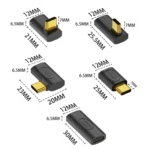 40Gbps 240W USB-C / Type-C Female to USB-C / Type-C Male 3D Bend Adapter - Image 3