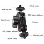 360 Pivot Magic Arm Mount 1/4 inch Ball Head Bracket - Image 3